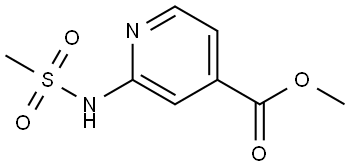4-Pyridinecarboxylic acid, 2-[(methylsulfonyl)amino]-, methyl ester,2316688-89-6,结构式