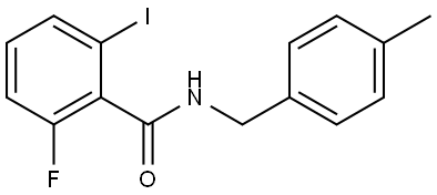 2-Fluoro-6-iodo-N-[(4-methylphenyl)methyl]benzamide Structure