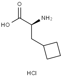 Cyclobutanepropanoic acid, α-amino-, hydrochloride (1:1), (αS)- Structure