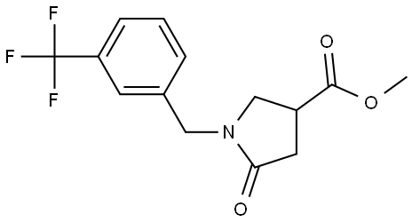 methyl 5-oxo-1-(3-(trifluoromethyl)benzyl)pyrrolidine-3-carboxylate Structure