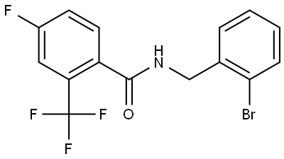 N-[(2-Bromophenyl)methyl]-4-fluoro-2-(trifluoromethyl)benzamide Structure