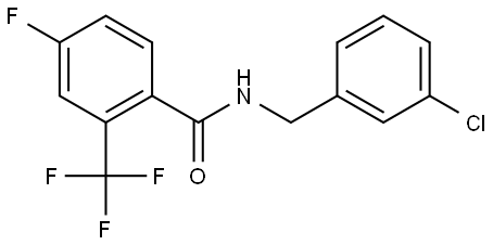 N-[(3-Chlorophenyl)methyl]-4-fluoro-2-(trifluoromethyl)benzamide Struktur