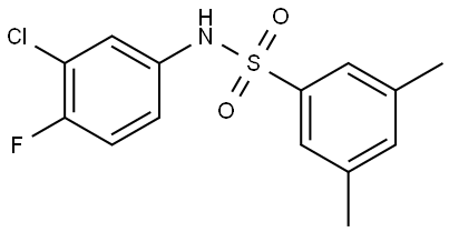 N-(3-Chloro-4-fluorophenyl)-3,5-dimethylbenzenesulfonamide Structure