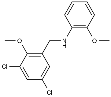 3,5-Dichloro-2-methoxy-N-(2-methoxyphenyl)benzenemethanamine Structure