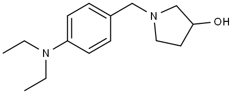 1-{[4-(diethylamino)phenyl]methyl}pyrrolidin-3-ol 结构式