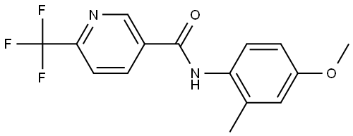 N-(4-Methoxy-2-methylphenyl)-6-(trifluoromethyl)-3-pyridinecarboxamide 结构式