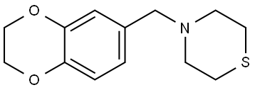 4-[(2,3-Dihydro-1,4-benzodioxin-6-yl)methyl]thiomorpholine Structure