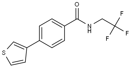 4-(3-Thienyl)-N-(2,2,2-trifluoroethyl)benzamide Structure