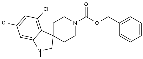 benzyl 4,6-dichlorospiro[indoline-3,4'-piperidine]-1'-carboxylate Structure