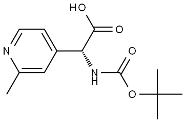 (R)-2-((tert-butoxycarbonyl)amino)-2-(2-methylpyridin-4-yl)acetic acid,2349324-08-7,结构式