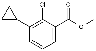 Benzoic acid, 2-chloro-3-cyclopropyl-, methyl ester,2349357-22-6,结构式