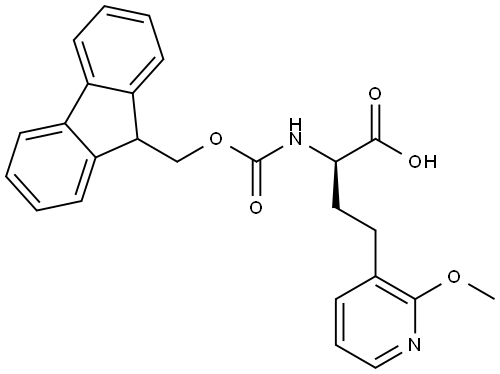 Fmoc-(R)-2-amino-4-(2-methoxypyridin-3-yl)butanoic acid Structure