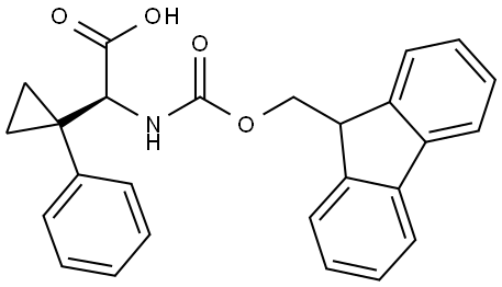 L-Phenylalanine, β-cyclopropyl-β-cyclopropyl-N-[(9H-fluoren-9-ylmethoxy)carbonyl]- Structure