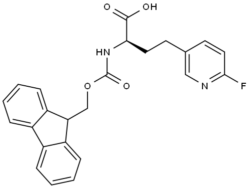 Fmoc-(R)-2-amino-4-(6-fluoropyridin-3-yl)butanoic acid Structure