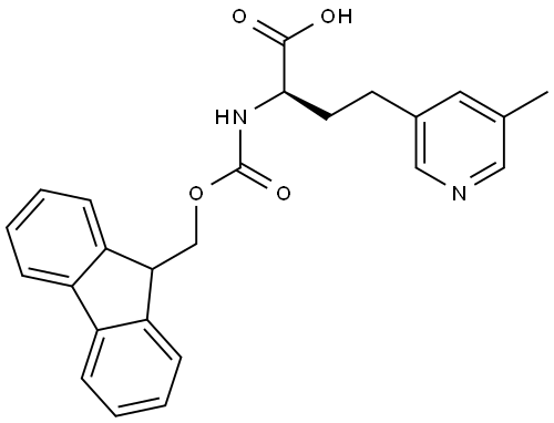 Fmoc-(R)-2-amino-4-(5-methylpyridin-3-yl)butanoic acid 结构式