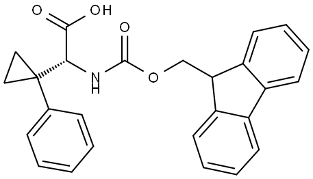 D-Phenylalanine, β-cyclopropyl-β-cyclopropyl-N-[(9H-fluoren-9-ylmethoxy)carbonyl]- Structure