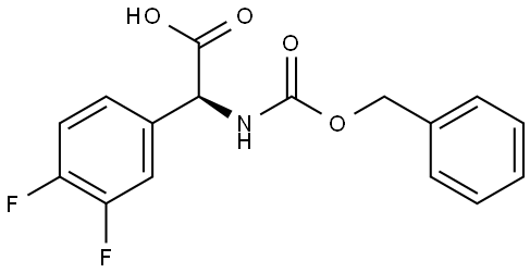 (S)-2-(((benzyloxy)carbonyl)amino)-2-(3,4-difluorophenyl)acetic acid Structure