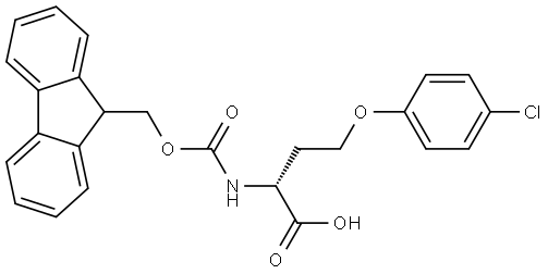 N-Fmoc-O-(4-chlorophenyl)-D-homoserine Structure