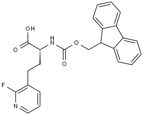 Fmoc-(R)-2-amino-4-(2-fluoropyridin-3-yl)butanoic acid Structure