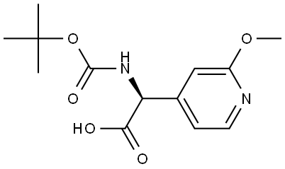 (S)-2-((tert-butoxycarbonyl)amino)-2-(2-methoxypyridin-4-yl)acetic acid,2349989-17-7,结构式