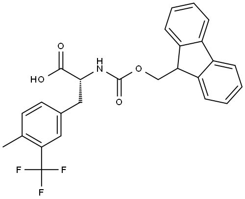 N-Fmoc-4-methyl-3-trifluoromethyl-D-phenylalanine Structure