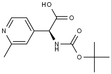 (S)-2-((tert-butoxycarbonyl)amino)-2-(2-methylpyridin-4-yl)acetic acid 结构式