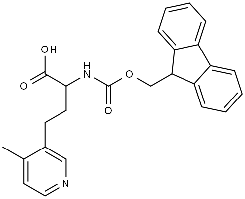 Fmoc-2-amino-4-(4-methylpyridin-3-yl)butanoic acid 结构式