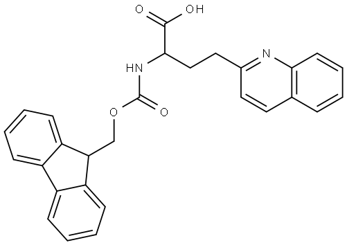 a-(Fmoc-amino)-2-quinolinebutanoic acid Structure