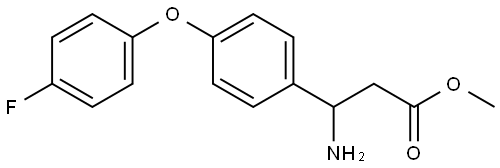 METHYL 3-AMINO-3-[4-(4-FLUOROPHENOXY)PHENYL]PROPANOATE 化学構造式