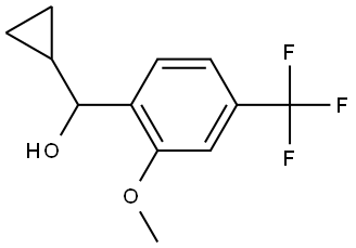 α-Cyclopropyl-2-methoxy-4-(trifluoromethyl)benzenemethanol 结构式