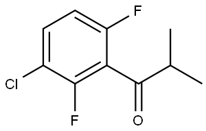 1-(3-Chloro-2,6-difluorophenyl)-2-methyl-1-propanone 化学構造式