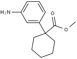 Cyclohexanecarboxylic acid, 1-(3-aminophenyl)-, methyl ester Structure