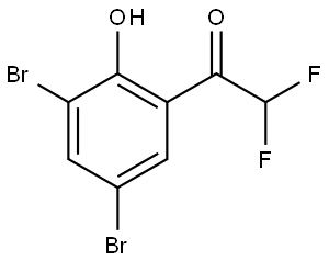 1-(3,5-dibromo-2-hydroxyphenyl)-2,2-difluoroethanone Structure