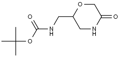 tert-butyl (5-oxomorpholin-2-yl)methylcarbamate Structure