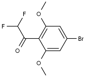 1-(4-bromo-2,6-dimethoxyphenyl)-2,2-difluoroethanone Struktur