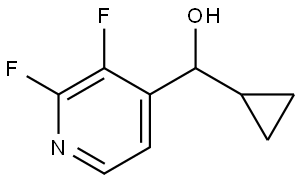 α-Cyclopropyl-2,3-difluoro-4-pyridinemethanol 结构式