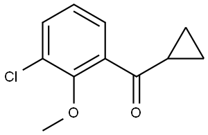 (3-Chloro-2-methoxyphenyl)cyclopropylmethanone 结构式