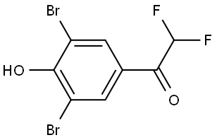 1-(3,5-dibromo-4-hydroxyphenyl)-2,2-difluoroethanone 结构式