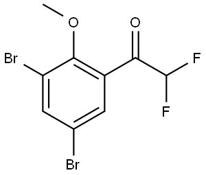 1-(3,5-dibromo-2-methoxyphenyl)-2,2-difluoroethanone Struktur