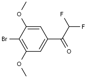 1-(4-bromo-3,5-dimethoxyphenyl)-2,2-difluoroethanone Struktur
