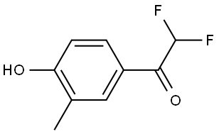 2,2-Difluoro-1-(4-hydroxy-3-methylphenyl)ethanone,2354043-54-0,结构式