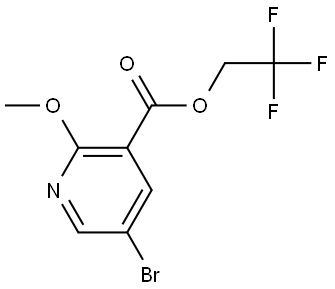 2,2,2-Trifluoroethyl 5-bromo-2-methoxy-3-pyridinecarboxylate 结构式