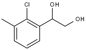 1-(2-Chloro-3-methylphenyl)-1,2-ethanediol 结构式