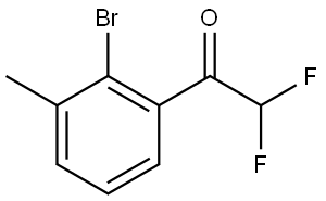 1-(2-bromo-3-methylphenyl)-2,2-difluoroethanone 结构式