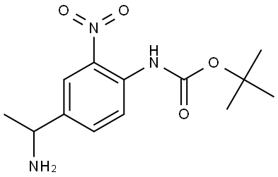 N-BOC-4-(1-氨乙基)-2-硝基苯胺 结构式