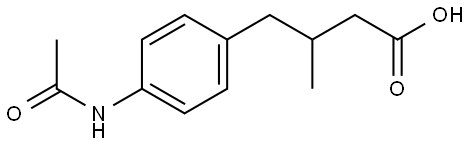 4-(Acetylamino)-β-methylbenzenebutanoic acid Structure