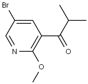 1-(5-Bromo-2-methoxy-3-pyridinyl)-2-methyl-1-propanone Structure