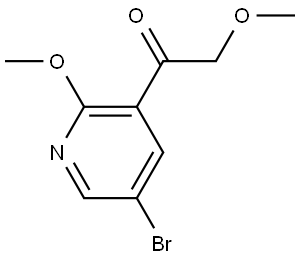 1-(5-Bromo-2-methoxy-3-pyridinyl)-2-methoxyethanone 结构式