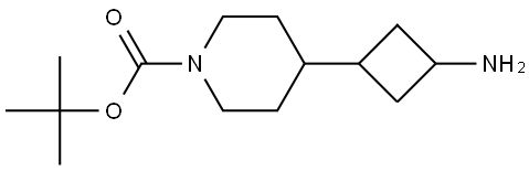 4-(3-氨基环丁基)哌啶-1-甲酸叔丁酯 结构式