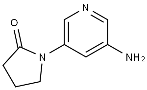 2-Pyrrolidinone, 1-(5-amino-3-pyridinyl)- 结构式